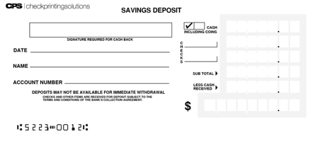 Savings Deposit Counter Form