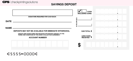 Pink Savings Deposit Car Box Counter Form