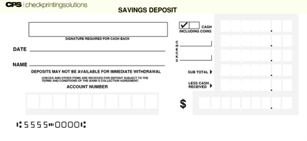 Yellow Savings Deposit Car Box Counter Form