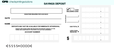 Blue Savings Deposit Car Box Counter Form