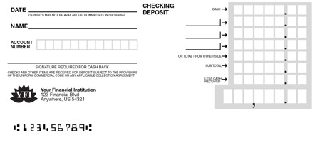 Checking Deposit Car Box Counter Form