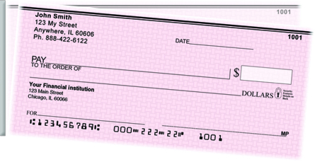 Pink Safety Side Tear Checks