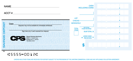 Savings Deposit Blue
