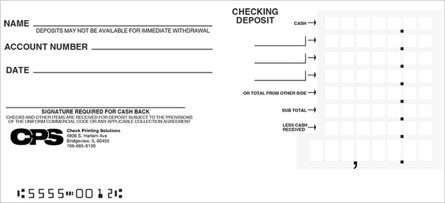 Checking Deposit Counter Form Style 2