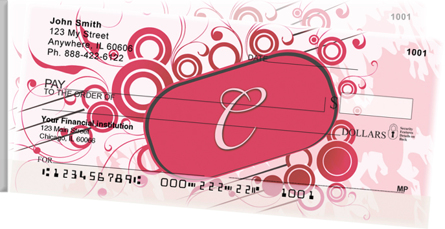 Stylish Monogram C Side Tear Personal Checks