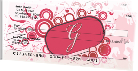Stylish Monogram G Side Tear Personal Checks