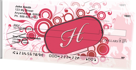 Stylish Monogram H Side Tear Personal Checks