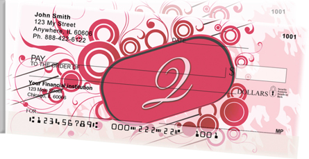 Stylish Monogram Q Side Tear Personal Checks