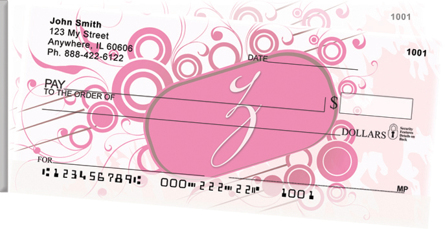 Stylish Monogram Z Side Tear Personal Checks