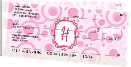 Bubbly Monogram H Side Tear Personal Checks