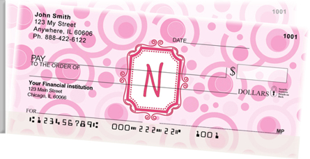 Bubbly Monogram N Side Tear Personal Checks