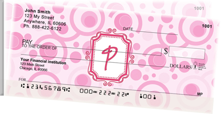 Bubbly Monogram P Side Tear Personal Checks