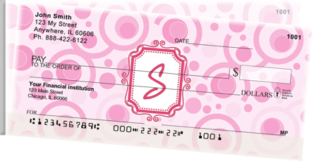 Bubbly Monogram S Side Tear Personal Checks