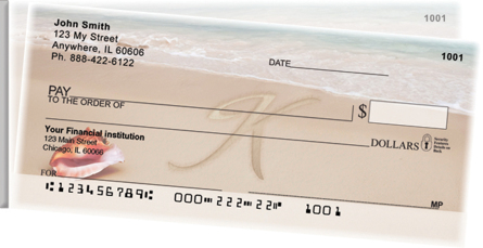 Sand Written Monogram KSide Tear Personal Checks