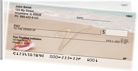 Sand Written Monogram V Side Tear Personal Checks