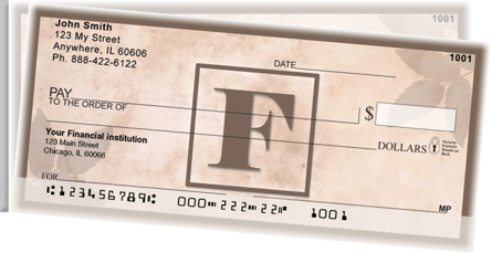 Simplistic Monogram F Side Tear Checks