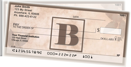 Simplistic Monogram B Side Tear Checks