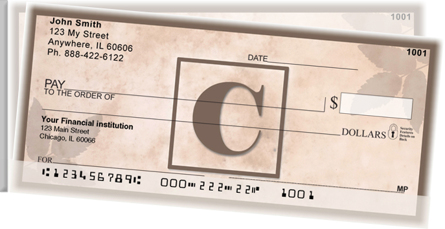 Simplistic Monogram C Side Tear Checks
