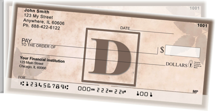 Simplistic Monogram D Side Tear Checks
