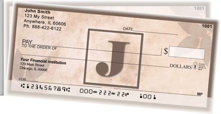 Simplistic Monogram J Side Tear Checks