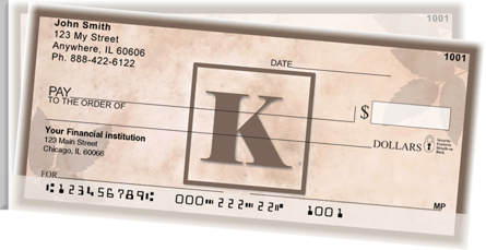 Simplistic Monogram K Side Tear Checks