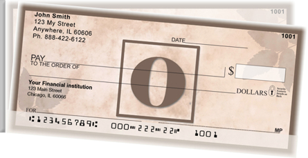 Simplistic Monogram O Side Tear Checks