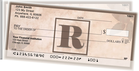 Simplistic Monogram R Side Tear Checks