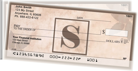 Simplistic Monogram S Side Tear Checks