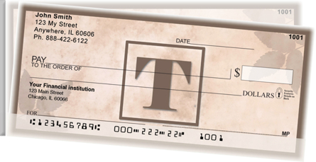 Simplistic Monogram T Side Tear Checks