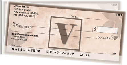 Simplistic Monogram V Side Tear Checks