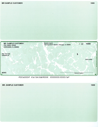 Green Marble Middle Laser Checks