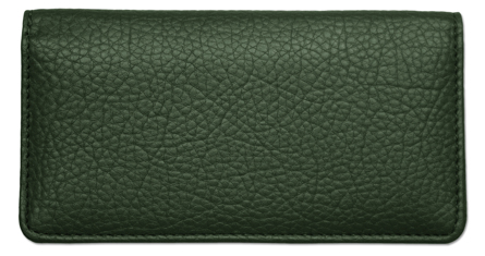 Forest Green Textured Leather Checkbook Cover