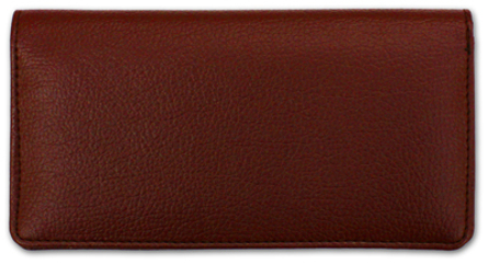 Check Printing Solutions Pages Burgundy Textured Leather Checkbook Cover