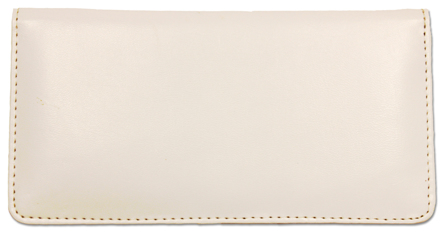 Check Printing Solutions Pages White Smooth Leather Checkbook Cover