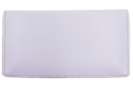 White Smooth Leather Checkbook Cover