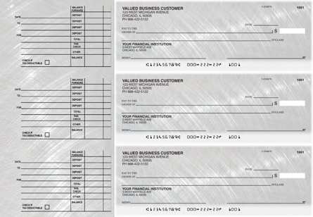 Brushed Metal Accounts Payable Designer Business Checks