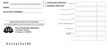 Checking or Savings Deposit