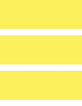 IRD Paper, 3 up yellow perfed 8 