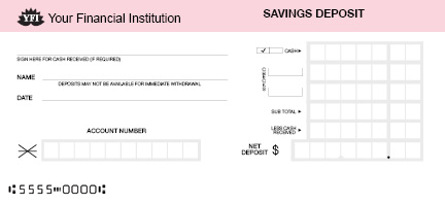 Pink Savings Deposit Counter Form Style 4