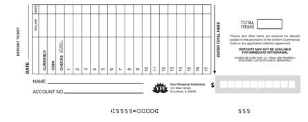 Business Deposit Counter Form Style 27