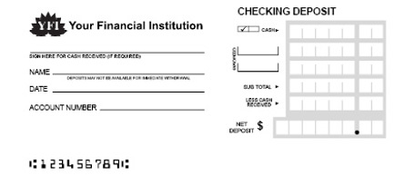 Checking Deposit Counter Form Style 3