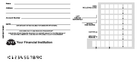 Checking Deposit Counter Form Style 5