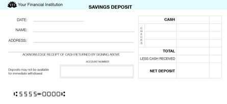 Blue Savings Deposit Car Box Counter Form Style 3