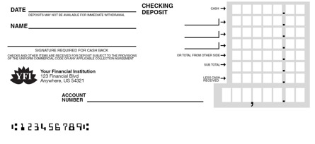Checking Deposit Counter Form Style 6