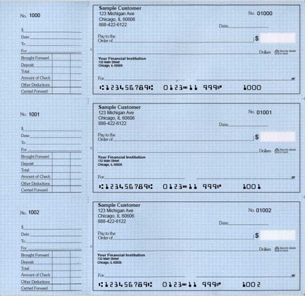 Deskset Blue Safety Personal Checks