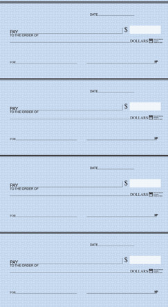 Blue Safety Blank Starter Check Stock