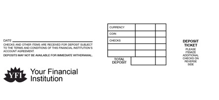 Stoughton Checking Deposit Counter Form