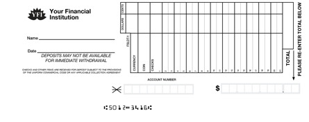 Business Deposit Loose Counter Form Style 31