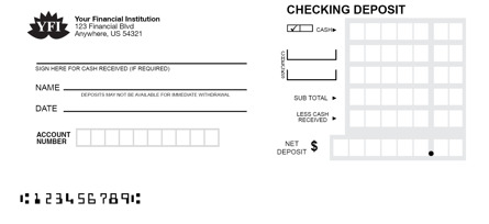 Old Dominion Bank Checking Deposit Car Box Counter Form