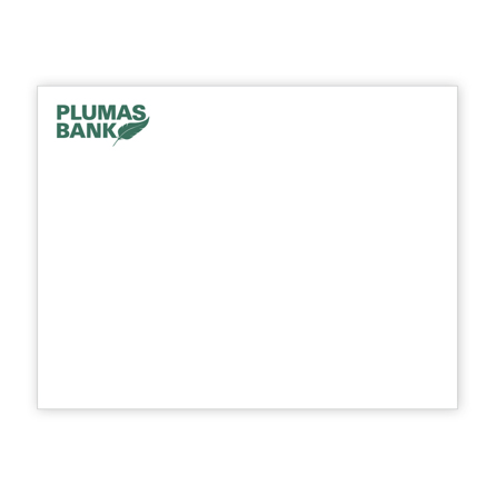 Plumas White Gummed 10x13 Envelope